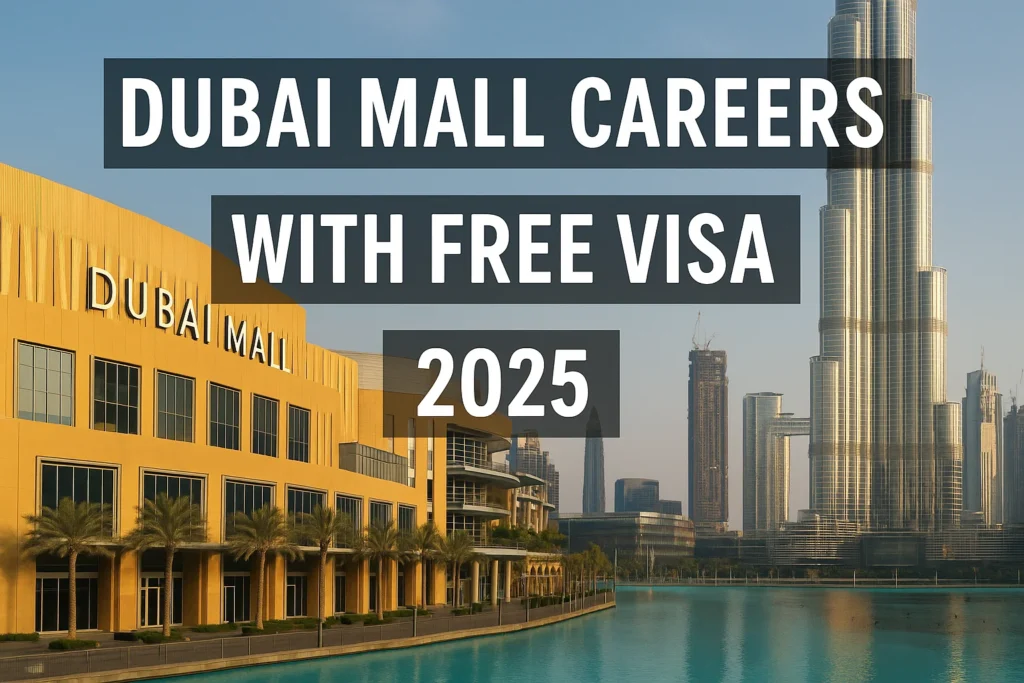 Dubai Mall Careers with Free Visa 2025 | Apply Online
Dubai Mall job vacancies 2025
Dubai Mall free visa jobs
Jobs in Dubai Mall for Indians
Dubai Mall security guard jobs
Dubai shopping mall jobs 2025