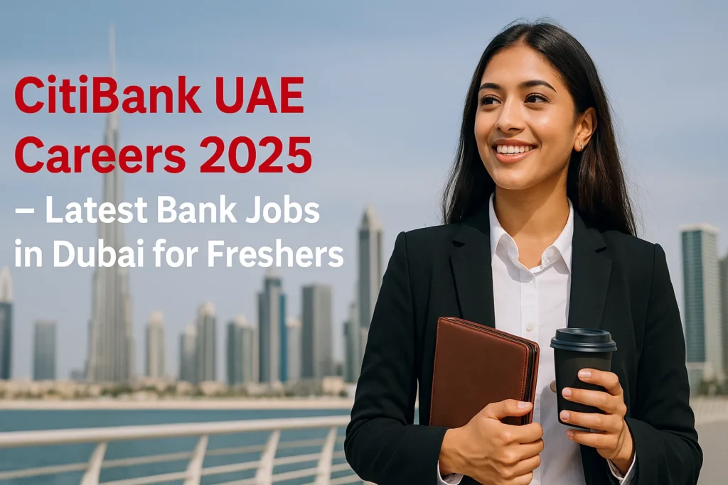 Citibank UAE Careers 2025
Citibank UAE job vacancies
Citibank jobs for freshers in UAE
Banking jobs in Dubai for freshers
Citibank careers Dubai 2025